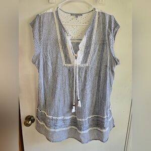 Daniel Rainn Striped Sleeveless Top 2X NWOT